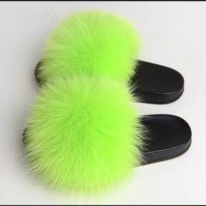Lime green slides
